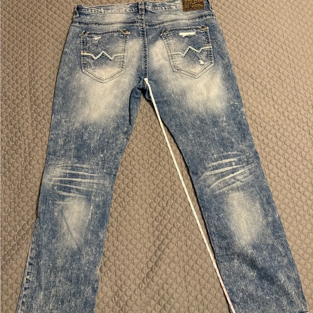 Affliction Black Premium Light Blue Denim Jeans Men’s 36 - Picture 5 of 6